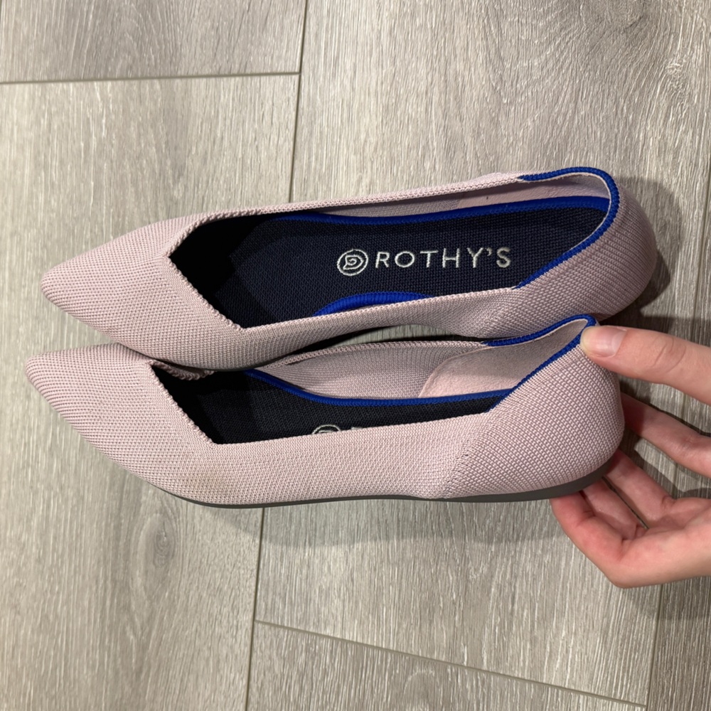 Rothy's The Point shoe in light pink - Picture 9 of 11